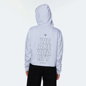 Áo Khoác (Hoodie) Crop Femme Essentials Vitality gris